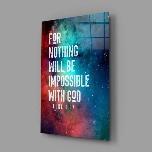 Nothing Impossible Glass Wall Art - LUXARTDECO