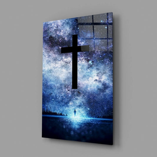 Cross Glass Wall Art - LUXARTDECO