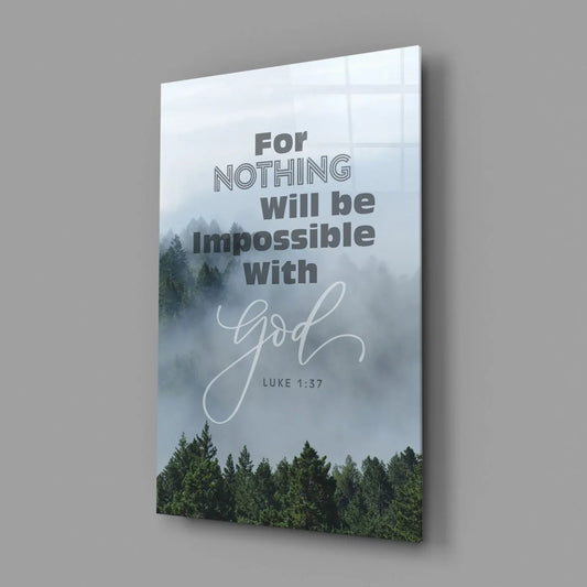 Nothing Impossible Glass Wall Art - LUXARTDECO