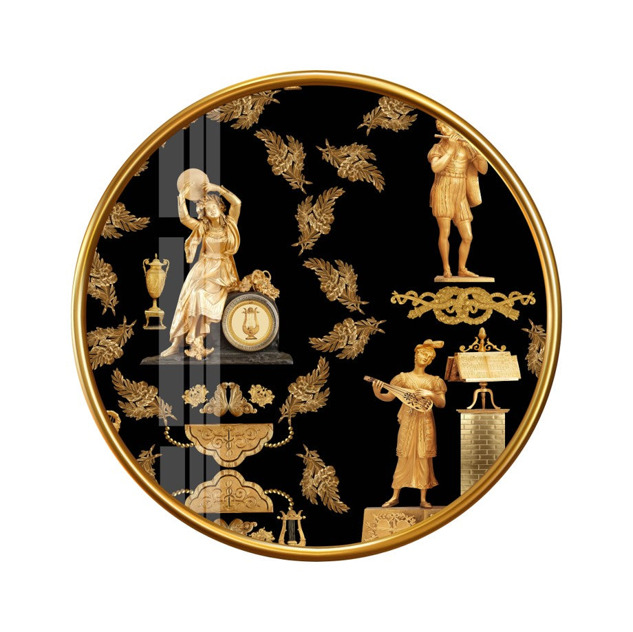 Black and Gold Glass Wall Art