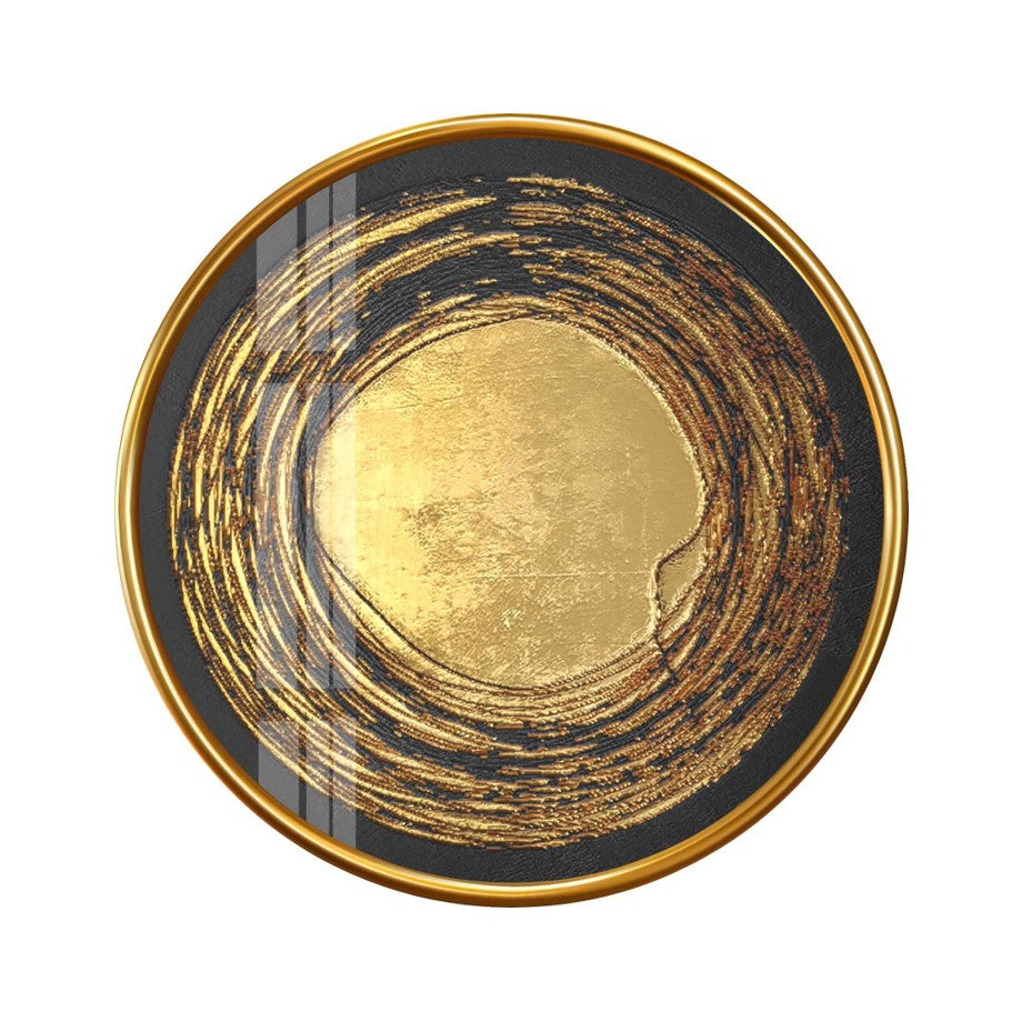 Abstract Gold Glass Wall Art