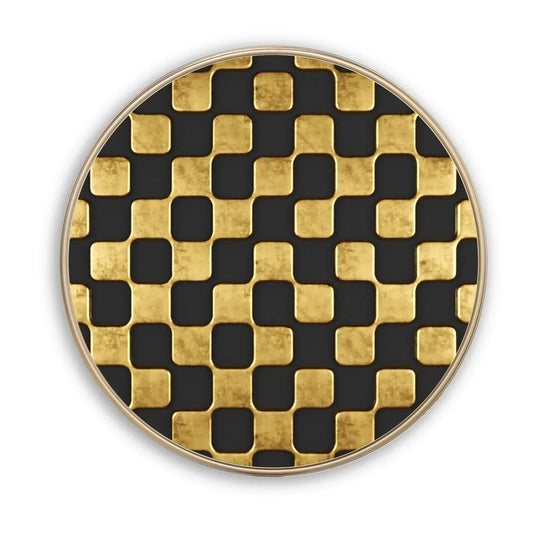 Abstract Gold Glass Wall Art - LUXARTDECO