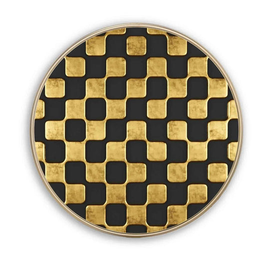 Abstract Gold Glass Wall Art
