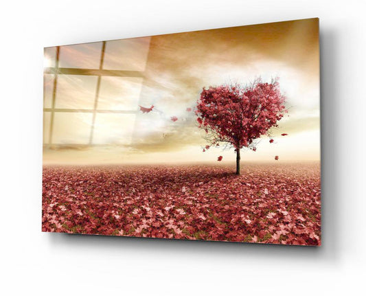 Heart Tree Glass Wall Art - LUXARTDECO