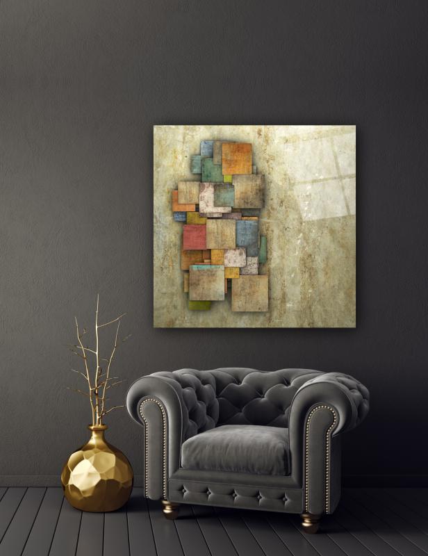 Abstract Glass Wall Art