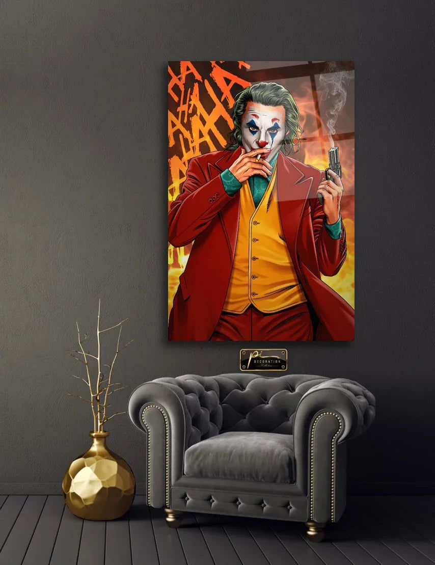 Joker Glass Wall Art - LUXARTDECO