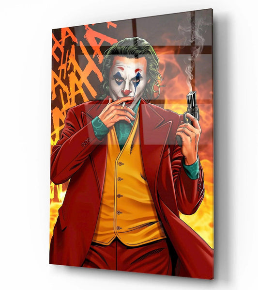 Joker Glass Wall Art - LUXARTDECO