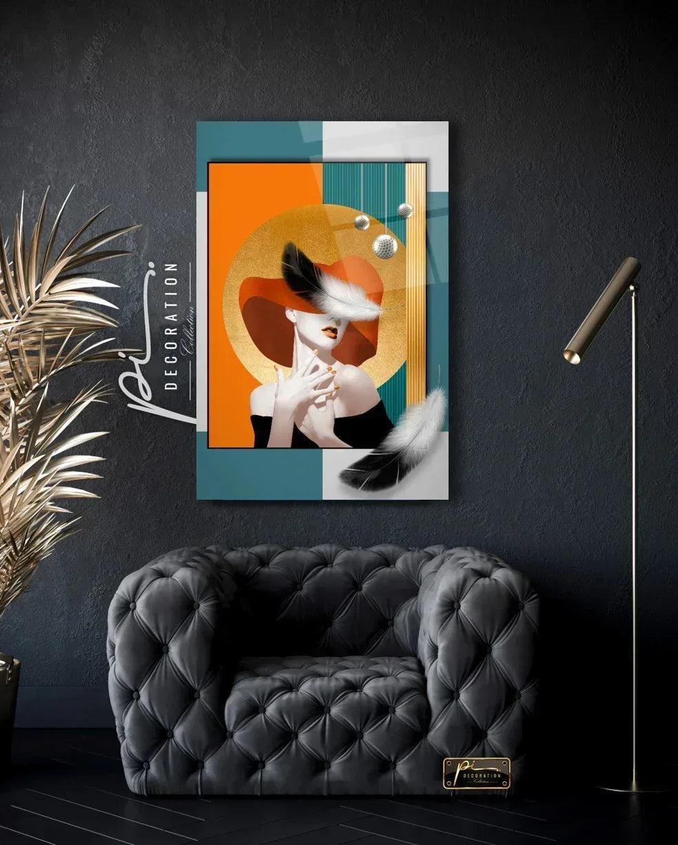 Lady Glass Wall Art - LUXARTDECO