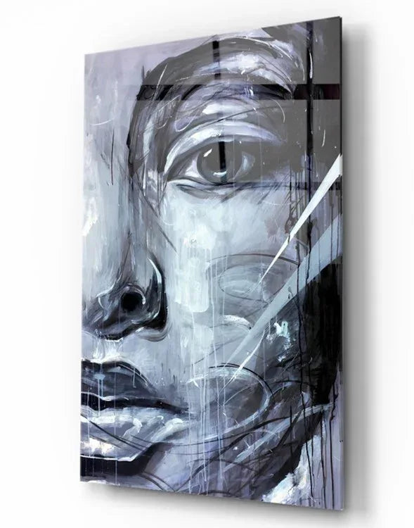 Art Face Glass Wall Art - LUXARTDECO