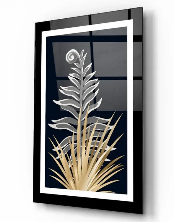 Leaves Glass Wall Art - LUXARTDECO