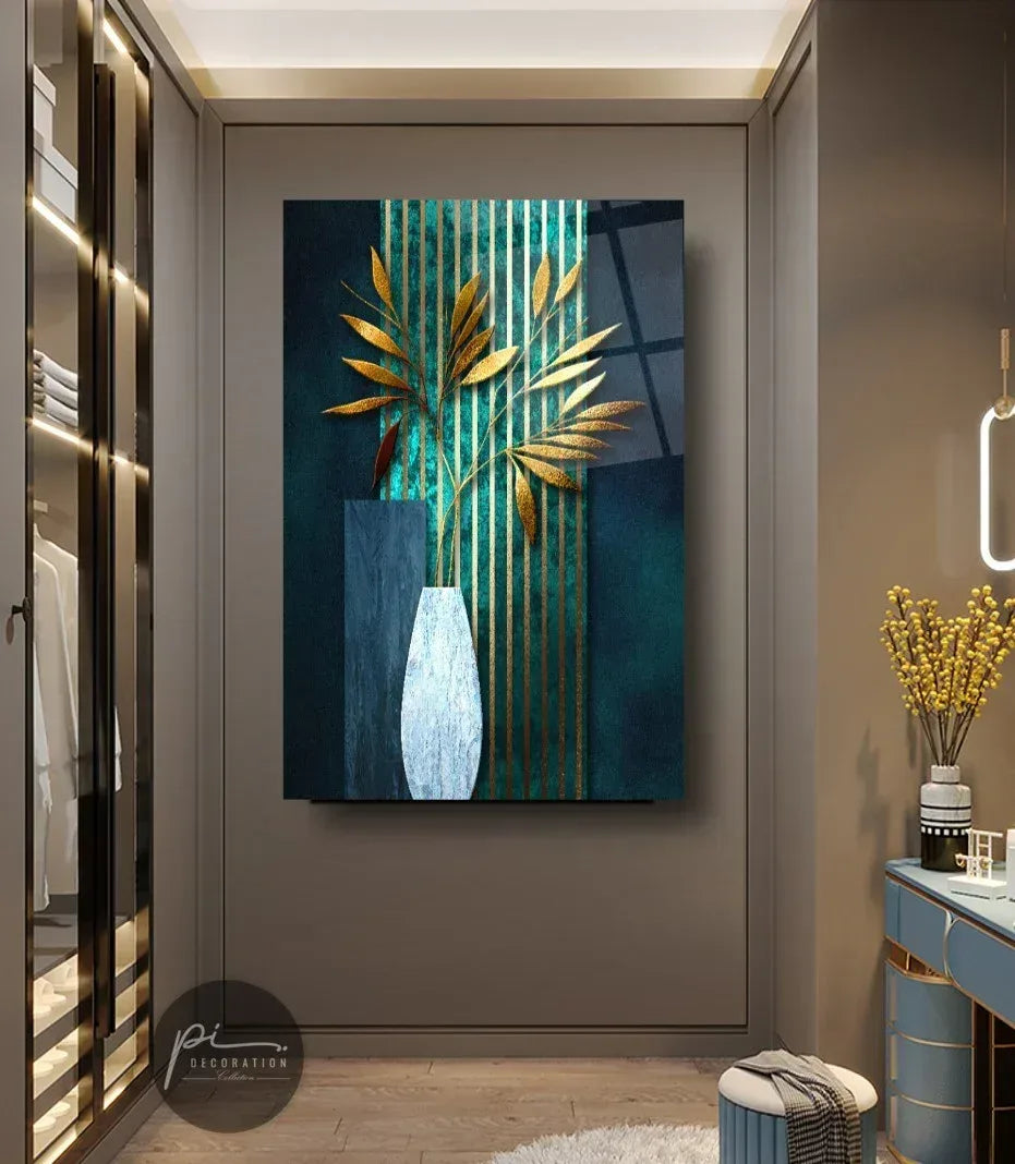 Elegant Vase Glass Wall Art - LUXARTDECO