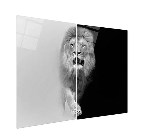 Lion Glass Wall Art - LUXARTDECO