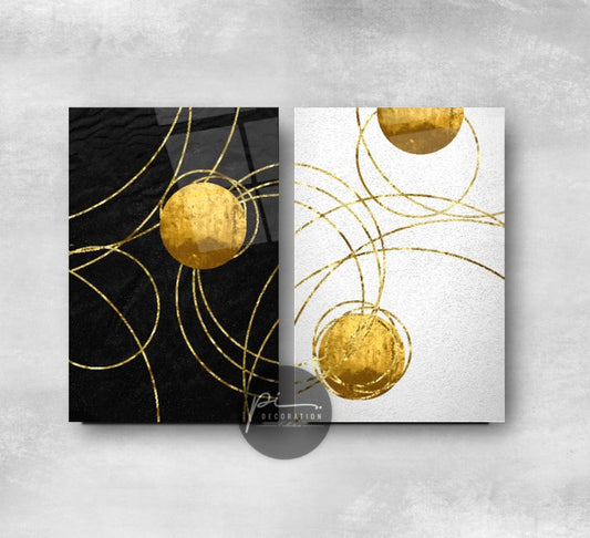 Black&White Glass Wall Art