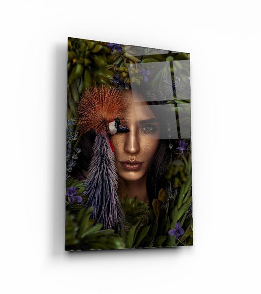 Woman Glass Wall Art