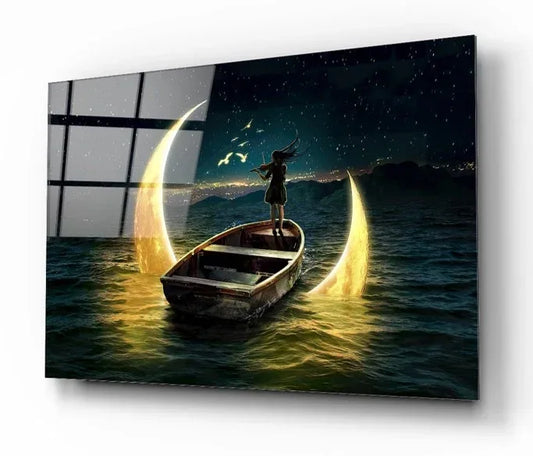 Girl Playing Cello Glass Wall Art - LUXARTDECO