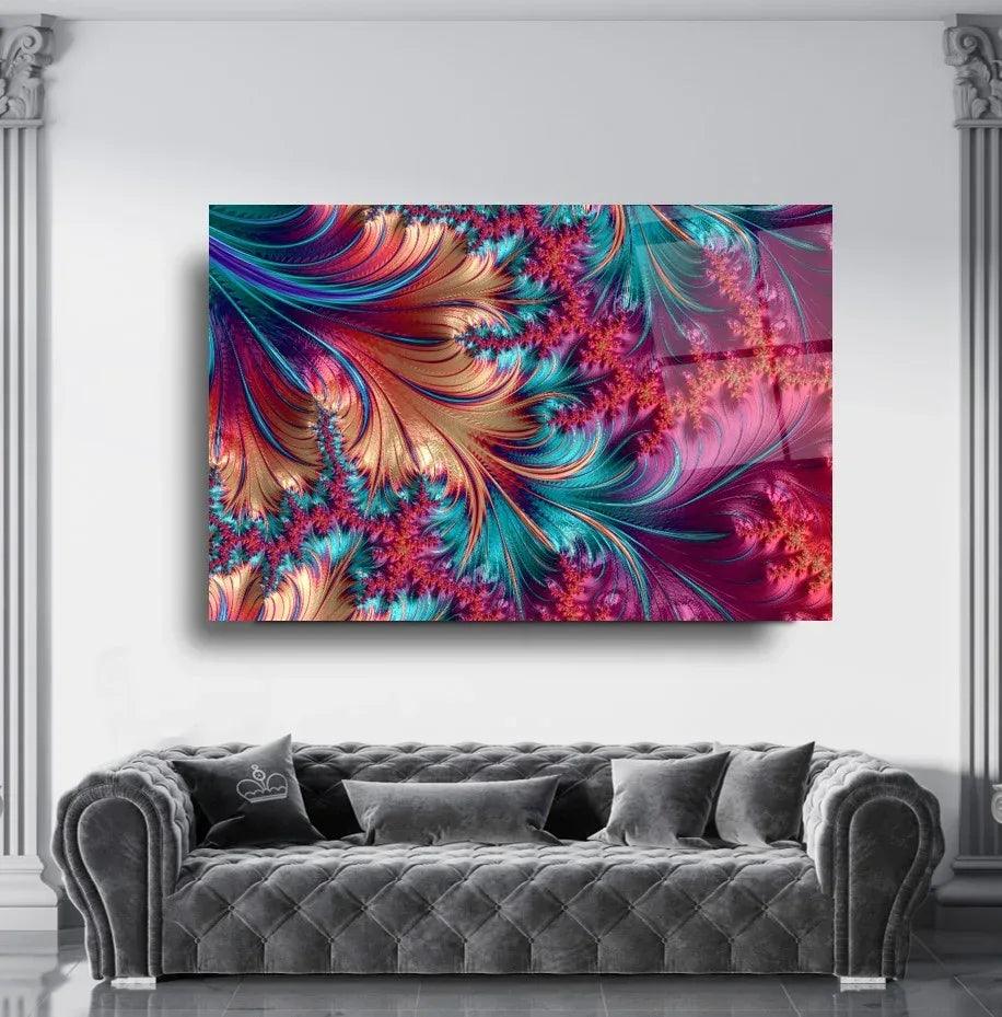 Abstract Multicolor Glass Wall Art - LUXARTDECO