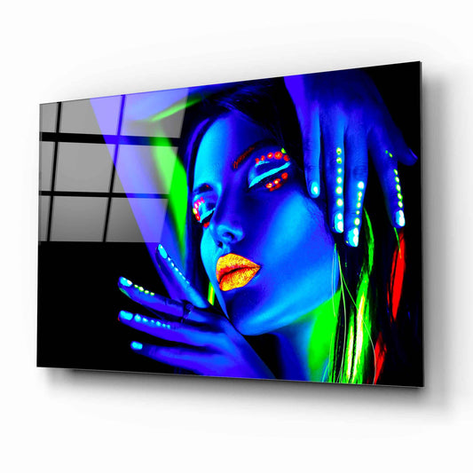 Multicolor Woman Glass Wall Art - LUXARTDECO