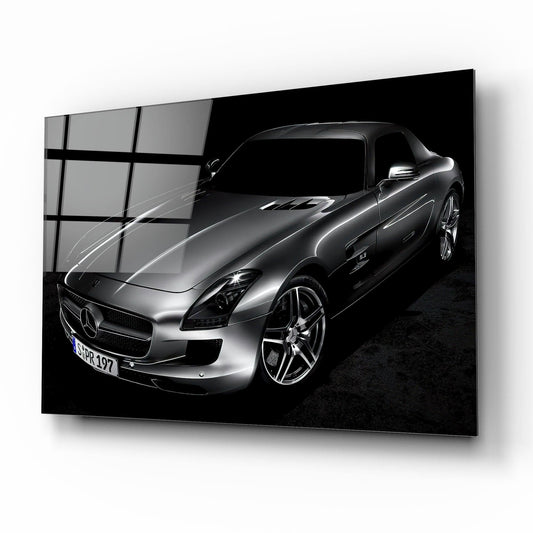 Mercedes-Benz SLS AMG Quadro in Vetro Temperato