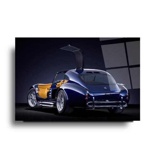 Blue Car Glass Wall Art