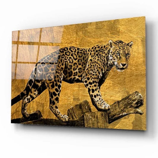Leopard Glass Wall Art - LUXARTDECO