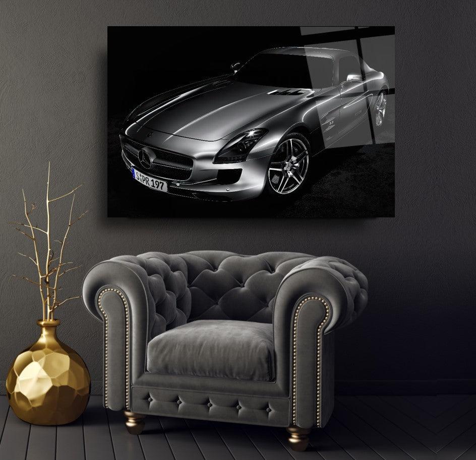 Mercedes-Benz SLS AMG Glass Wall Art