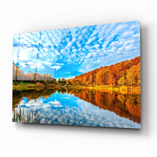 Autumn Landscape Glass Wall Art - LUXARTDECO