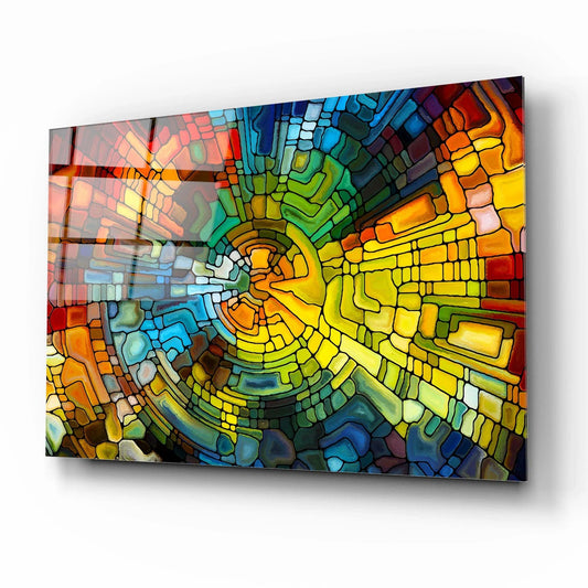 Rainbow Colors Glass Wall Art - LUXARTDECO