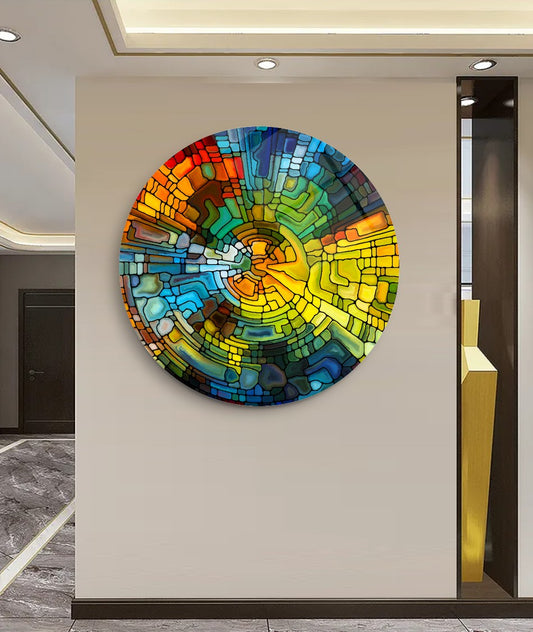 Décoration murale en verre arc-en-ciel