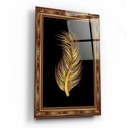 Feather Glass Wall Art - LUXARTDECO