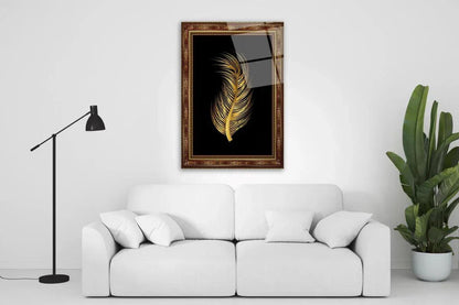 Feather Glass Wall Art - LUXARTDECO