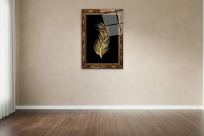 Feather Glass Wall Art - LUXARTDECO