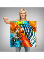 Zebra Glass Wall Art - LUXARTDECO