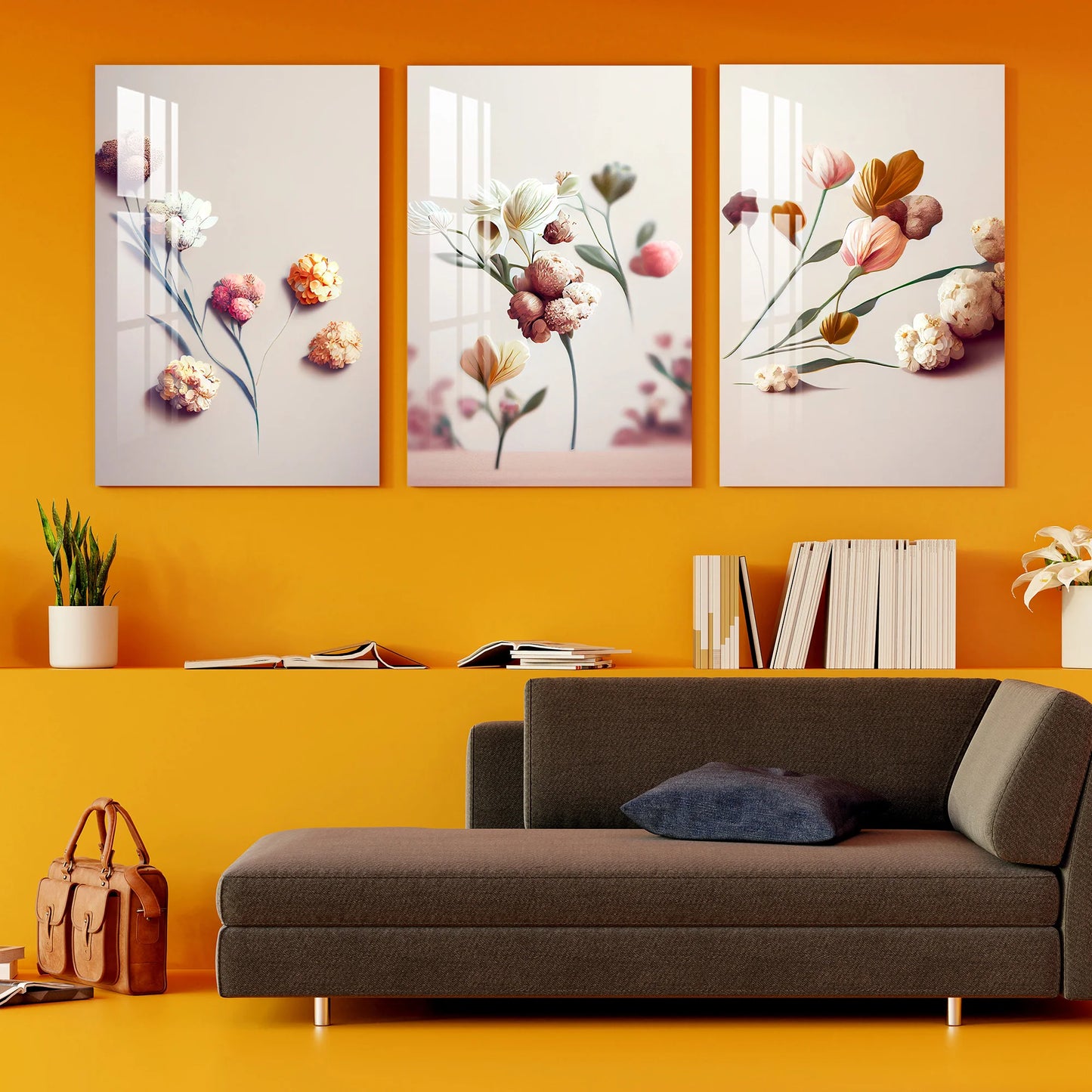 Fiori Delicati Quadro in Vetro Temperato