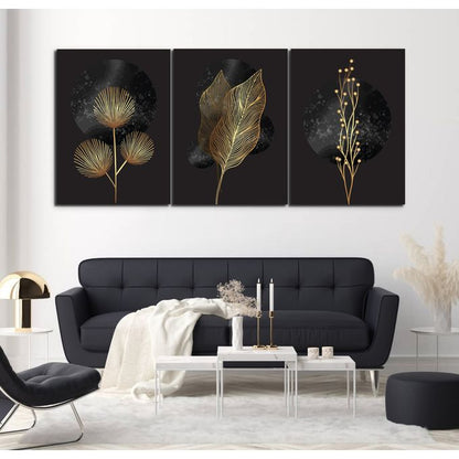 Golden Line Botanicals Glass Wall Art