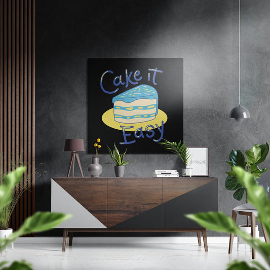 Decorazione murale in alluminio Dibond spazzolato Cake it Easy