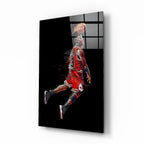 Michael Jordan Glass Wall Art - LUXARTDECO