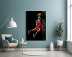 Michael Jordan Glass Wall Art - LUXARTDECO