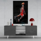 Michael Jordan Glass Wall Art - LUXARTDECO