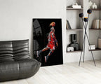 Michael Jordan Glass Wall Art - LUXARTDECO