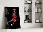 Michael Jordan Glass Wall Art - LUXARTDECO