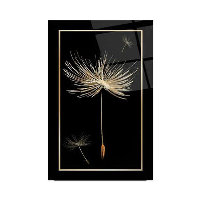 Dandelion Glass Wall Art - LUXARTDECO