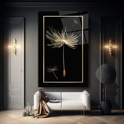 Dandelion Glass Wall Art - LUXARTDECO