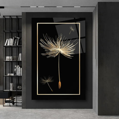 Dandelion Glass Wall Art - LUXARTDECO