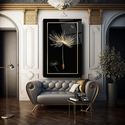 Dandelion Glass Wall Art - LUXARTDECO