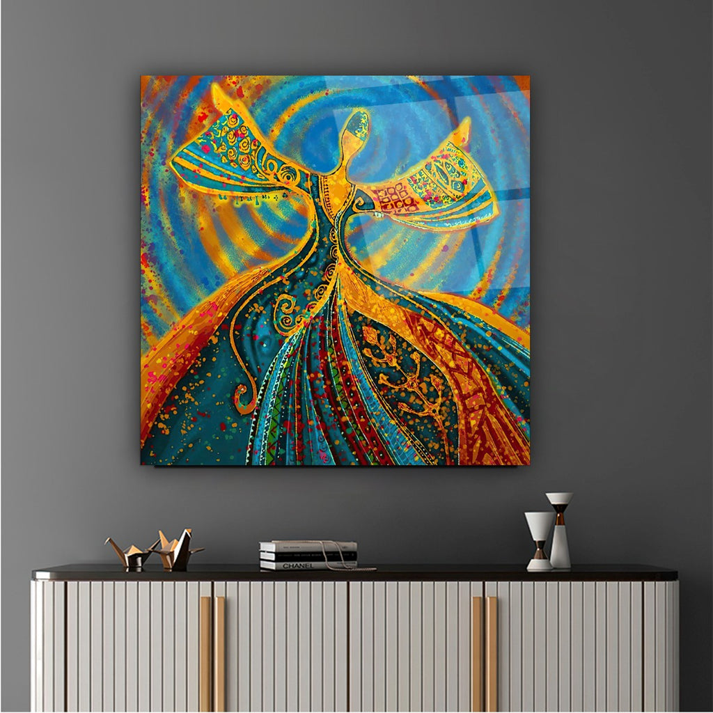 Art mural en verre de retour 