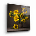 Sunflower Glas Wall Art