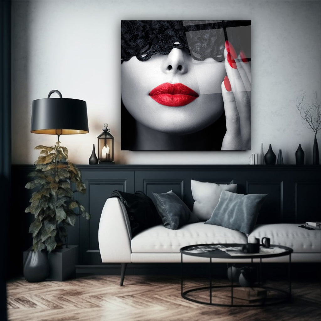 Il fascino dell'arte murale in vetro rosso 