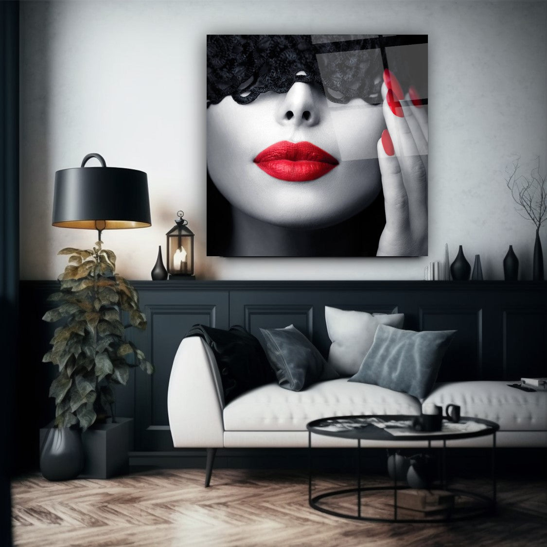 The Charm of Red Glass Wall Art