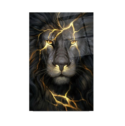 Leone d’Oro Quadro in Vetro Temperato