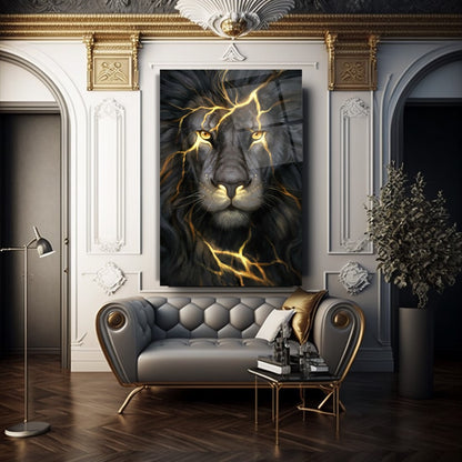 Leone d’Oro Quadro in Vetro Temperato